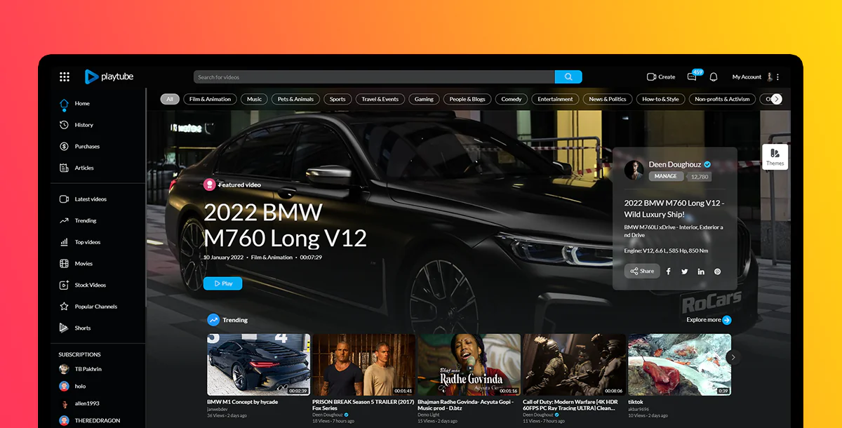 PlayTube - The Ultimate PHP Video CMS & Video Sharing Platform