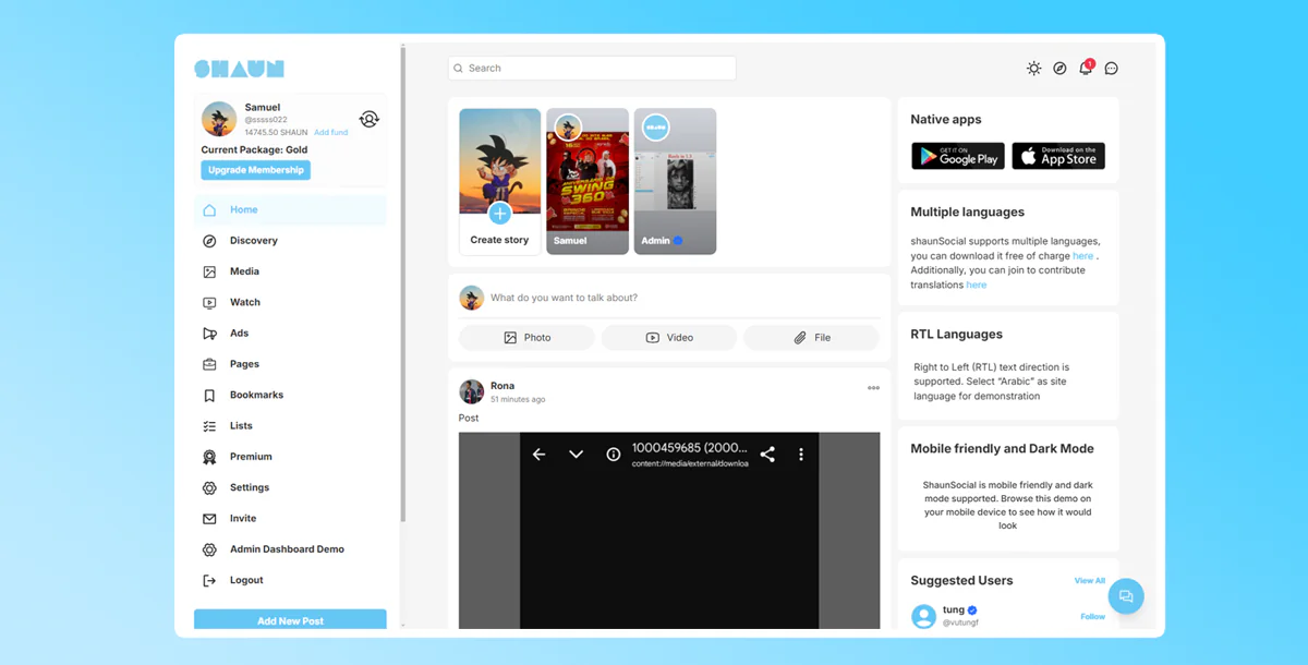 Shaun Social  - Next-gen social network